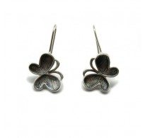 E000749H Stylish sterling silver earrings butterfly on hook solid 925 Empress
